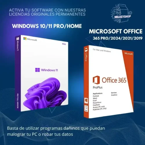 Licencias Microsoft: Windows 10/11 Pro & Office